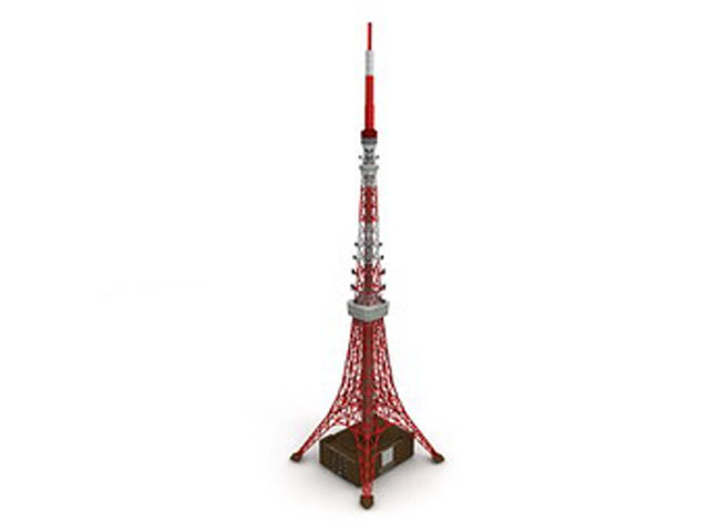 Red Tower 3D model For Architecture 3Ds Max Model Download